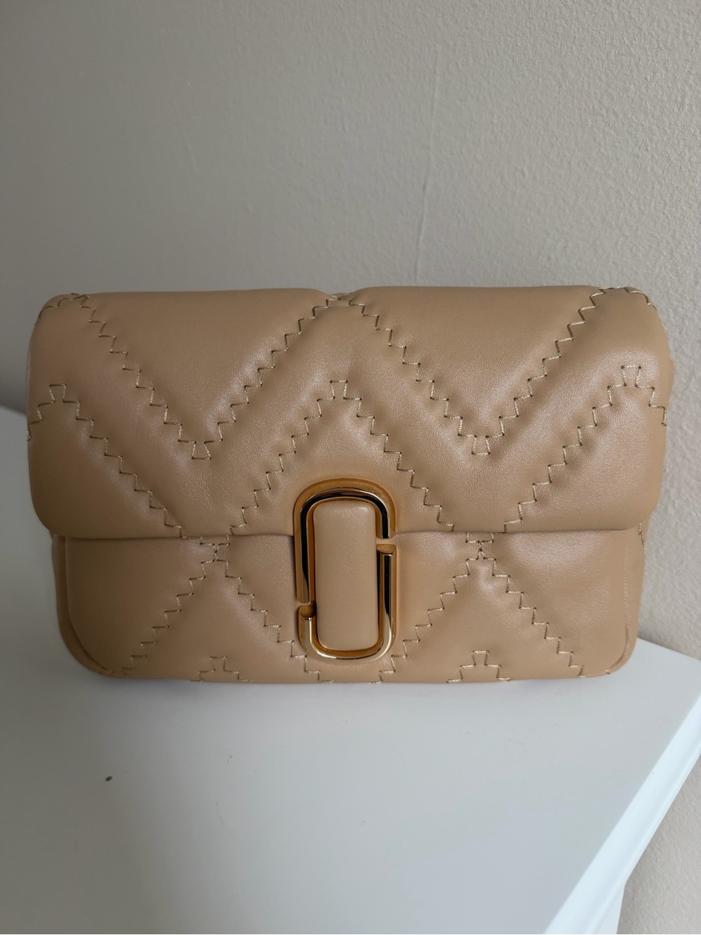 New Marc Jacobs The Quilted Leather J Marc Medium Shoulder Bag